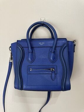 CELINE nano luggage crossbody in a limited edition blue